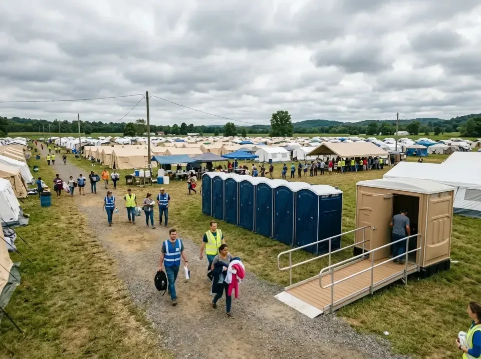 disaster-relief-camp-restrooms-010 — frequently asked questions, Dumpster & Portable Bathrooms Rental in Howland Center, OH
